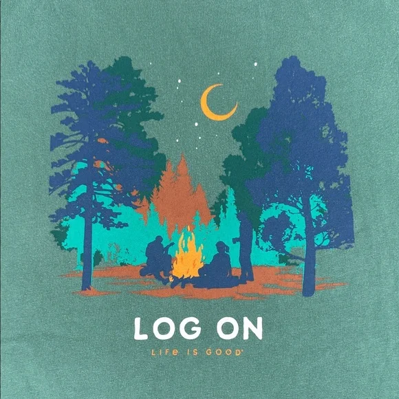 Life Is Good Shirts Womens XL Crusher T-Shirt LOT OF 2 Green Blue Short Sleeve - Picture 5 of 14